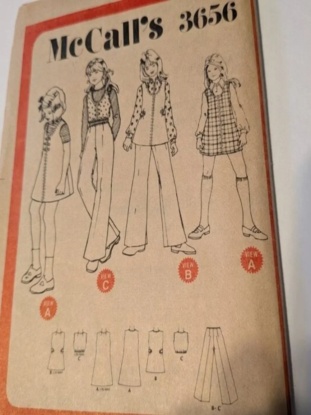 McCall's 3656 Jumper, Top, Pants sewing pattern